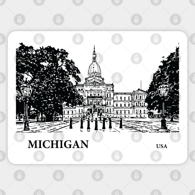Michigan State USA Sticker by Lakeric